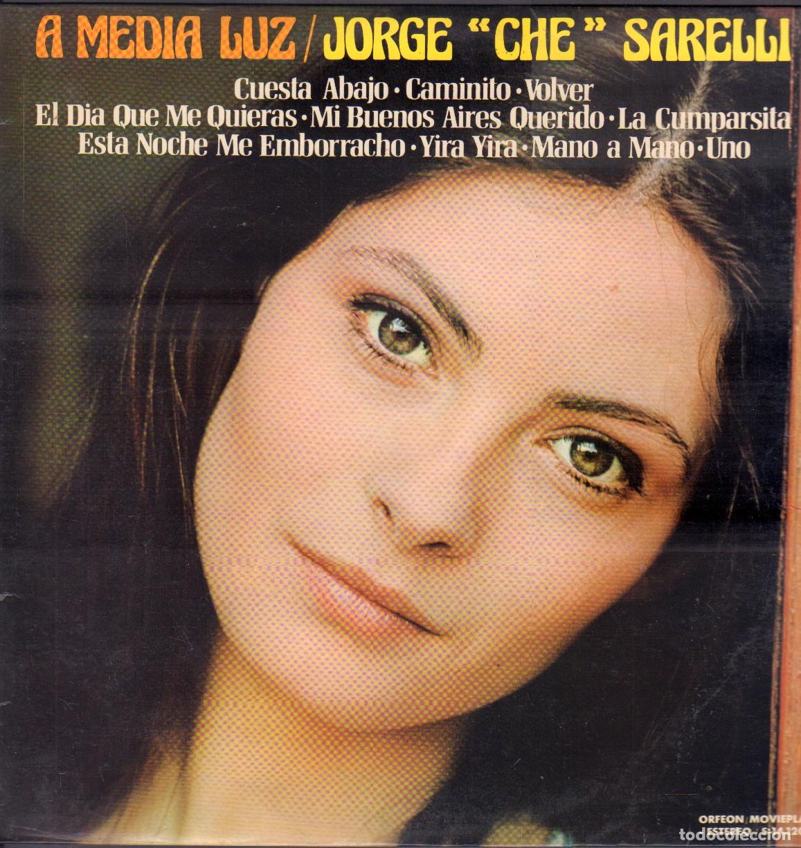 Discos de vinilo: JORGE &rdquo;CHE&rdquo; SARELLI - CUESTA ABAJO, CAMINITO, VOLVER, LA CUMPARSITA.../ LP MOVIEPLAY 1973 RF-26072