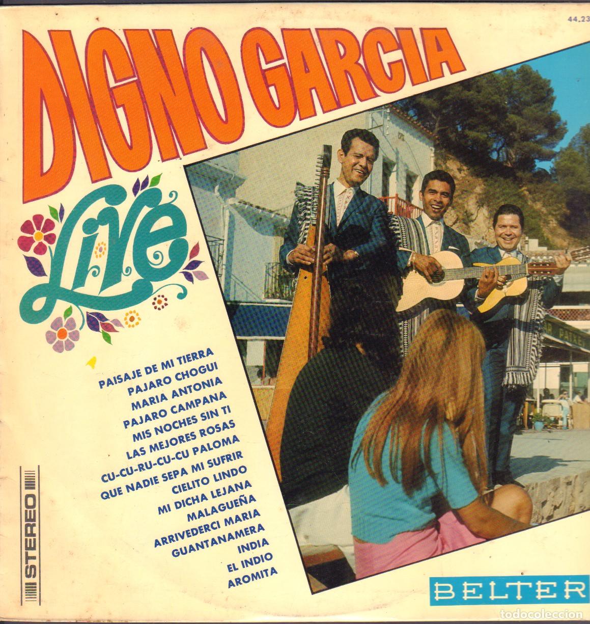 Discos de vinilo: DIGNO GARCIA(LIVE) - PAISAJE DE MI TIERRA, PAJARO CAMPANA, CIELITO LINDO../ LP BELTER 1968 RF-26073
