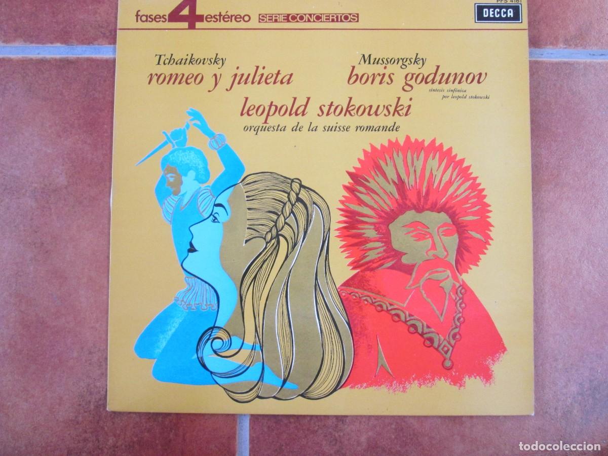 Discos de vinilo: TCHAIKOVSKY / MUSSORGSKY / STOKOWSKI - Rome y Julieta / Boris Godunov. LP, ed espa&ntilde;ola 12&rdquo; 1971. NM