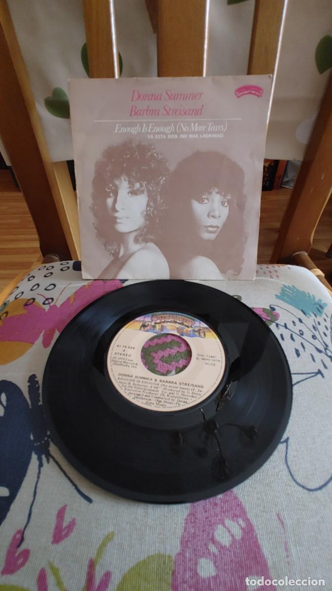Discos de vinilo: DONNA SUMMER Y BARBRA STREISAND-SINGLE ENOUGH IS ENOUGH