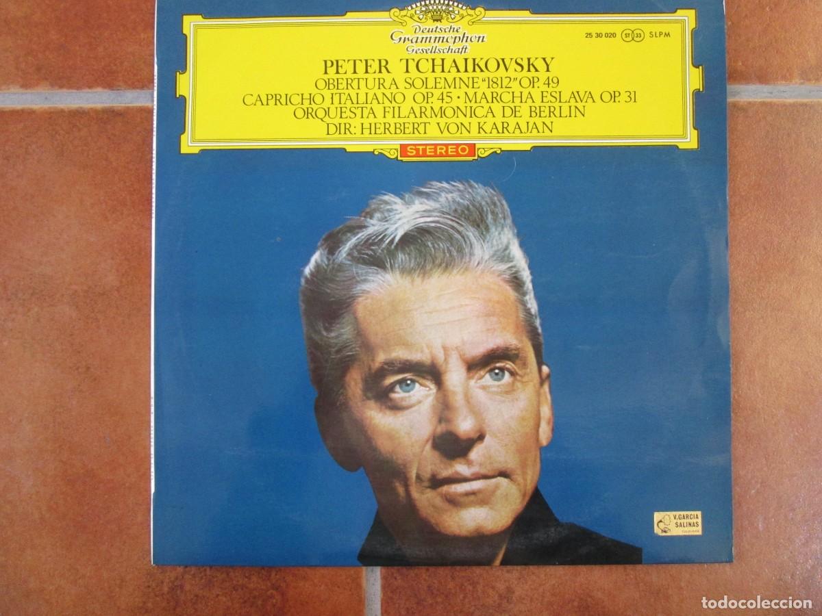 Discos de vinilo: TCHAIKOVSKY - Obertura Solemne 1812 / Capricho italiano / Marcha Eslava. LP ed espa&ntilde;ola 12&rdquo; 1970. NM