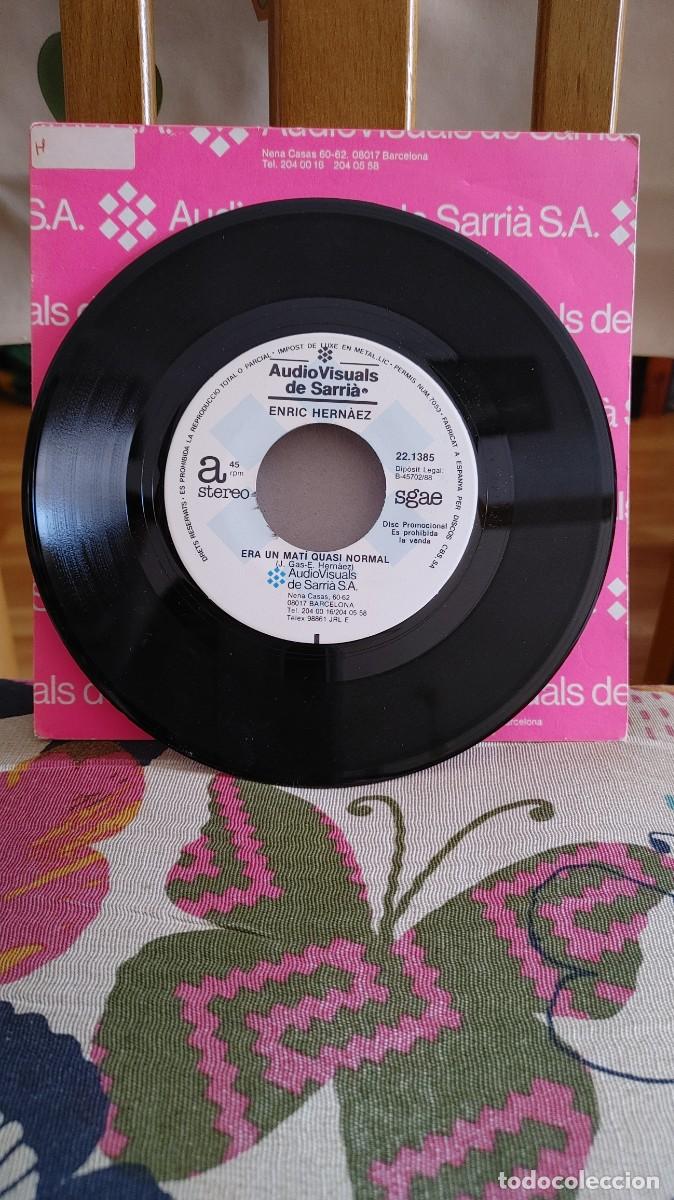 Discos de vinilo: ENRIC HERNAEZ-SINGLE ERA UN MATI QUASI NORMAL-PROMO UNA CARA