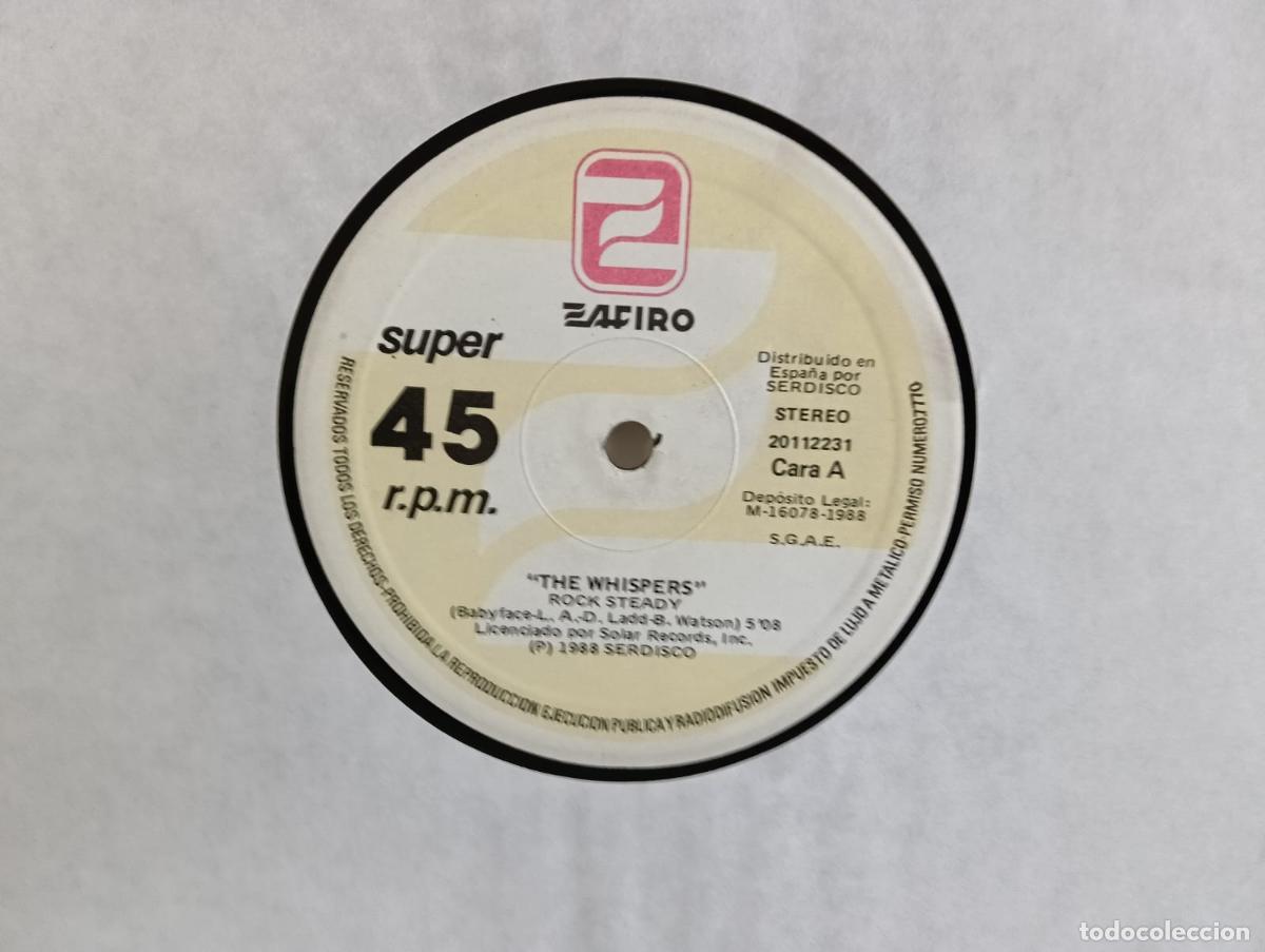 Discos de vinilo: THE WHISPERS Rock Steady Maxi sin portadas vinilo Usados pero validos.Ver t&iacute;tulos y dem&aacute;s informaci&oacute;