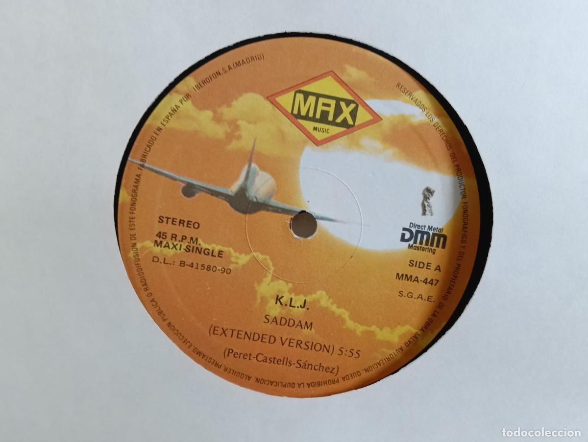 Discos de vinilo: K.L.J. Saddam Maxi Single sin portadas vinilo con se&ntilde;ales superficiales .Ver t&iacute;tulos y dem&aacute;s informa