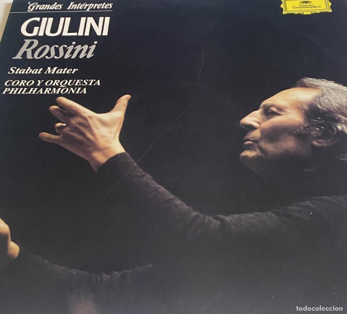 Discos de vinilo: GIULINI - ROSSINI - STABAT MATER - CORO Y ORQUESTA PHILARMONIA - DEUTSCHE GRAMMOPHON - VER FOTOS