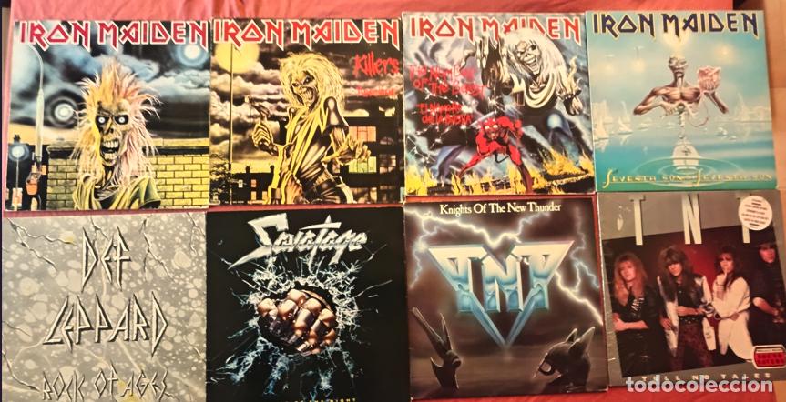 Discos de vinilo: Colecci&oacute;n Vinilos LP Heavy metal 80s &ndash; Primeras ediciones originales espa&ntilde;olas