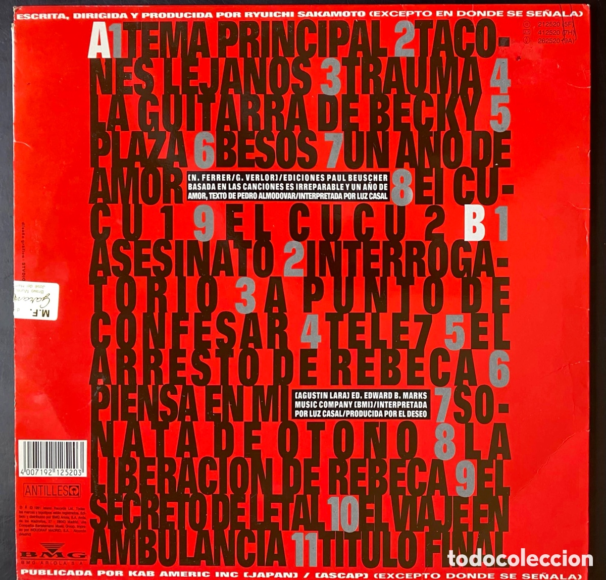Discos de vinilo: Tacones Lejanos B.S.O. - Foto 2