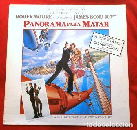 Discos de vinilo: PANORAMA PARA MATAR (LP. 1983 mad in Englend) Banda Sonora Film James Bond 007 - M&uacute;sica: John Barry