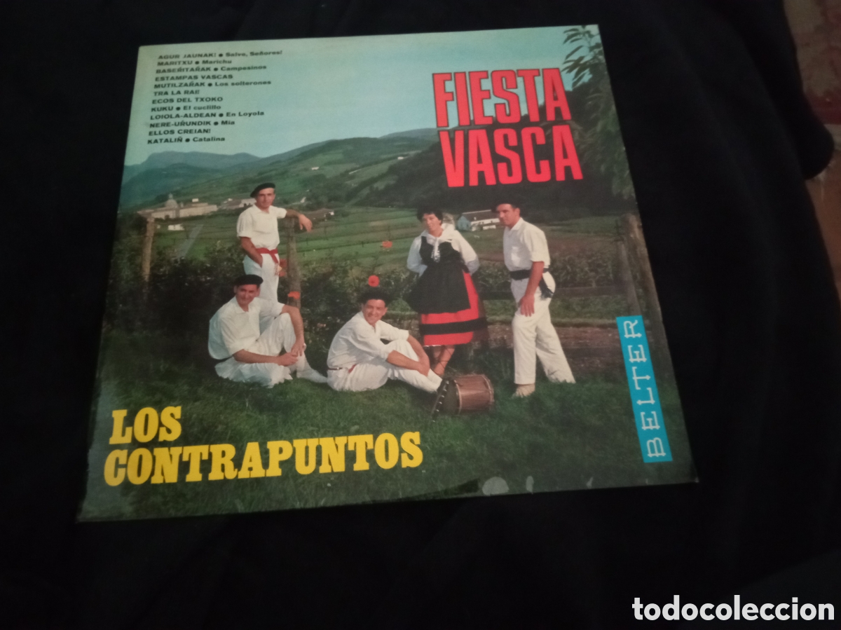 Discos de vinilo: Vinilo, Fiesta Vasca, Los Contrapuntos de 1967, muy buena conservaci&oacute;n