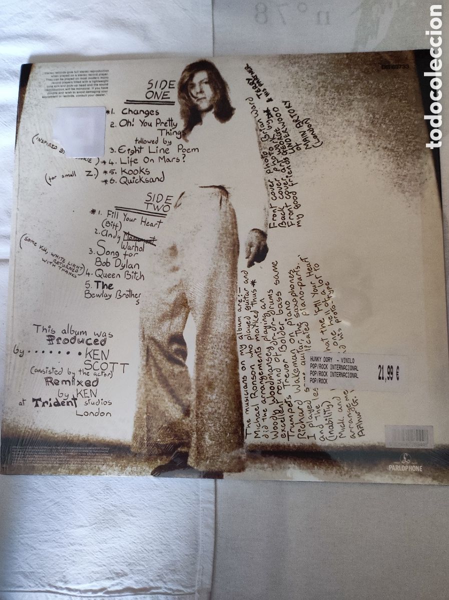 Discos de vinilo: DAVID BOWIE - HUNKY DORY - Foto 2
