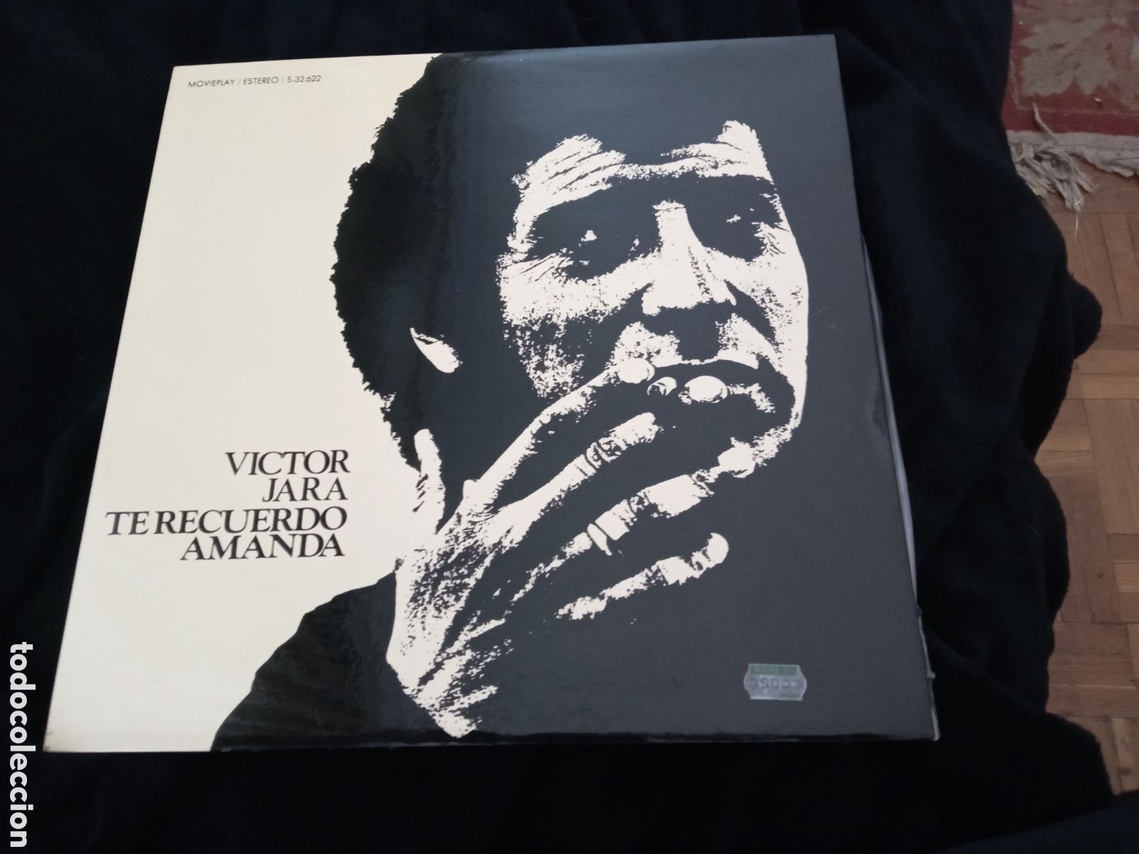 Discos de vinilo: V&iacute;ctor Jara, Te Recuerdo Amanda de 1974, carpeta abierta, muy buena conservaci&oacute;n