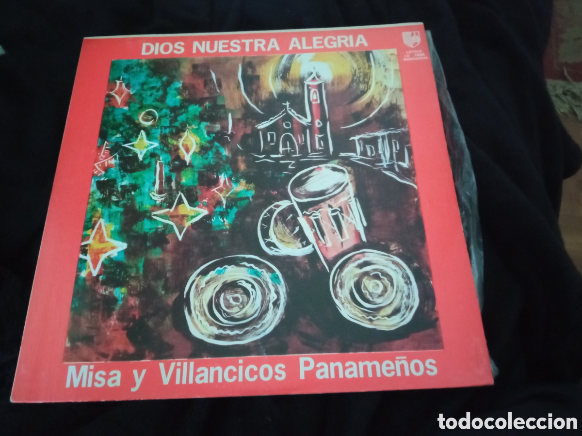 Discos de vinilo: Vinilo Dios Nuestra Alegr&iacute;a, Misa y Villancicos Paname&ntilde;os, muy buena conservaci&oacute;n, Editado en Costa