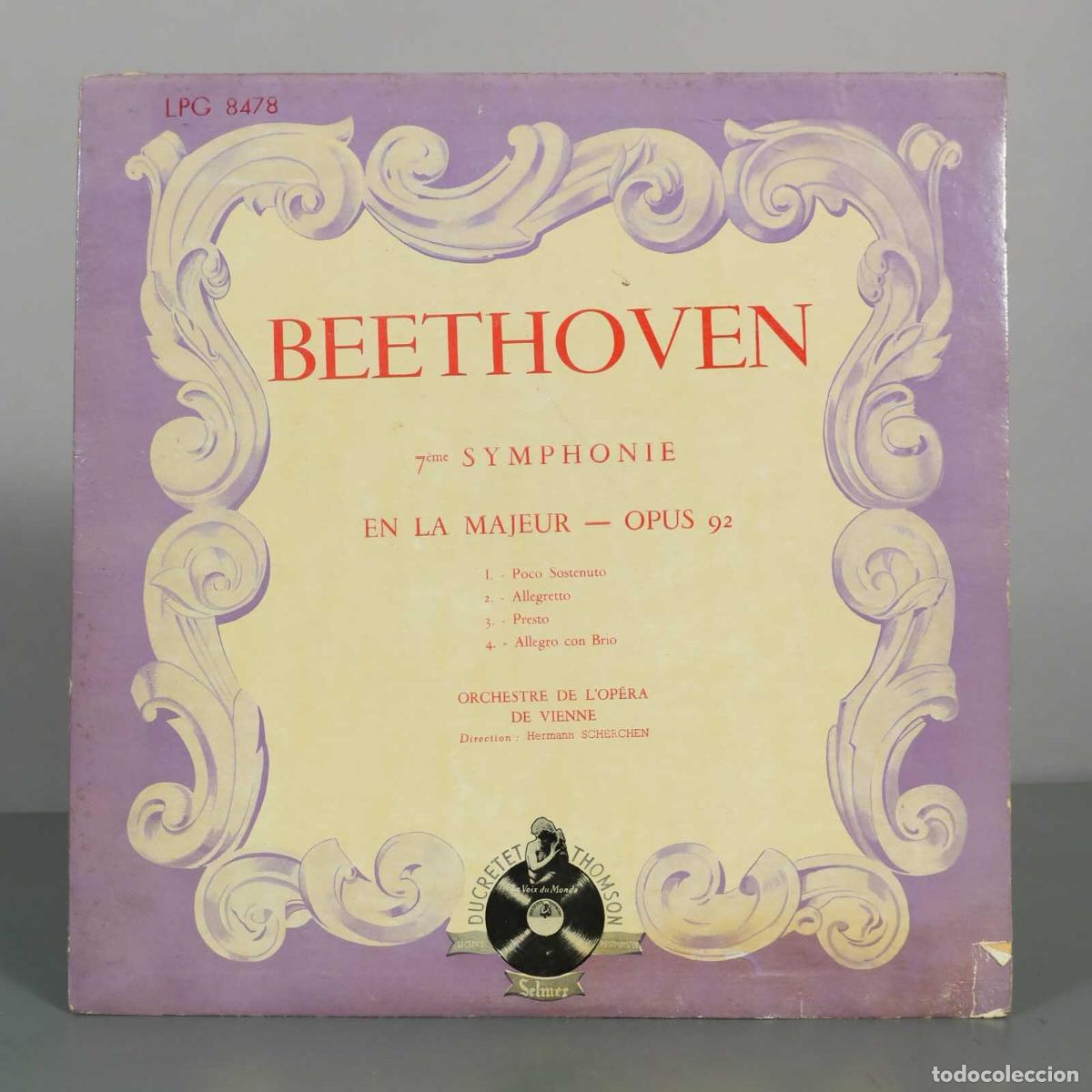 Disques de vinyle: LP. Sinfon&iacute;a n.&ordm; 7 en la mayor, Op. 92 - Beethoven - Orchestre de l&acute;Op&eacute;ra de Vienne, Hermann Scherc
