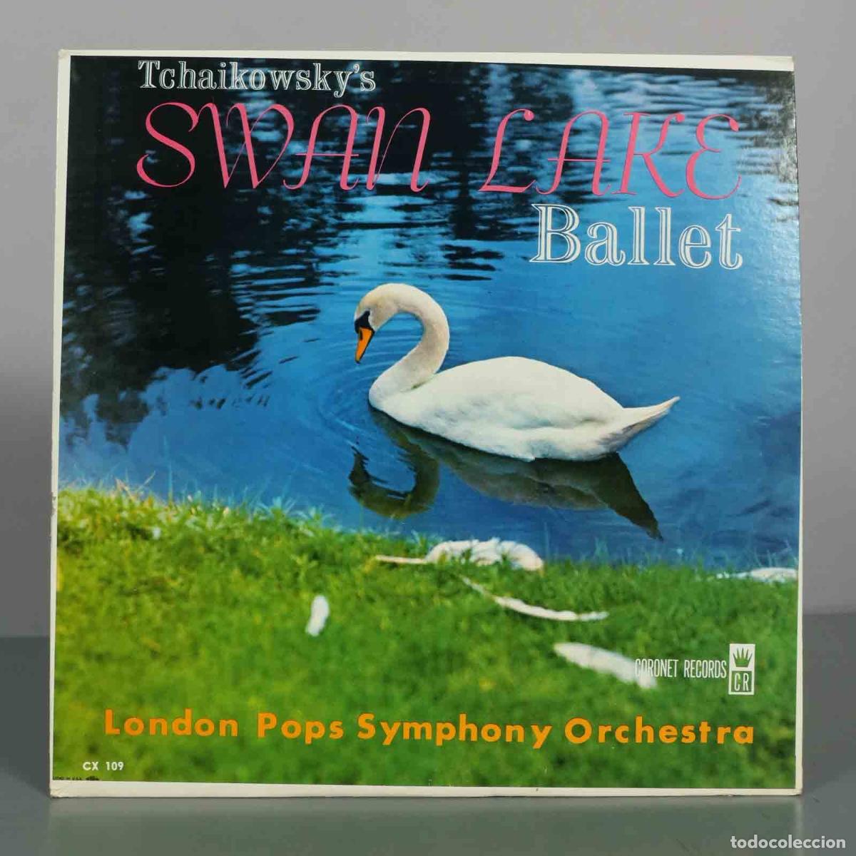 Disques de vinyle: LP. Tchaikovsky&acute;s Swan Lake Ballet - London Pops Symphony Orchestra - Coronet Records