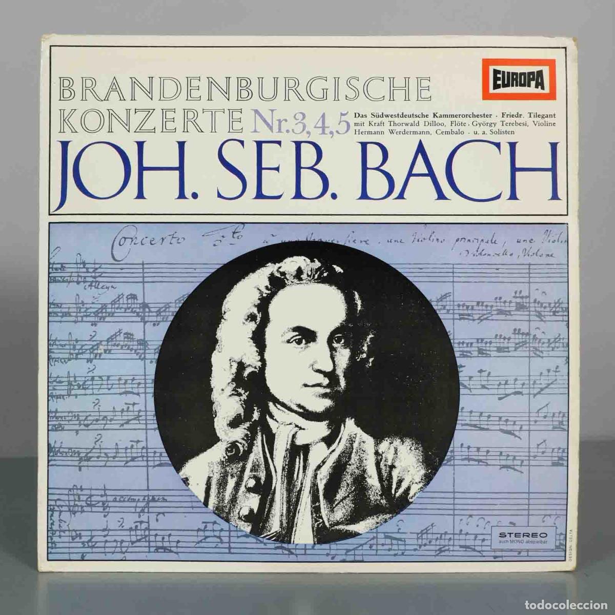 Disques de vinyle: LP. Johann Sebastian Bach - Brandenburgische Konzerte Nr. 3, 4, 5 - Das S&uuml;dwestdeutsche Kammerorche