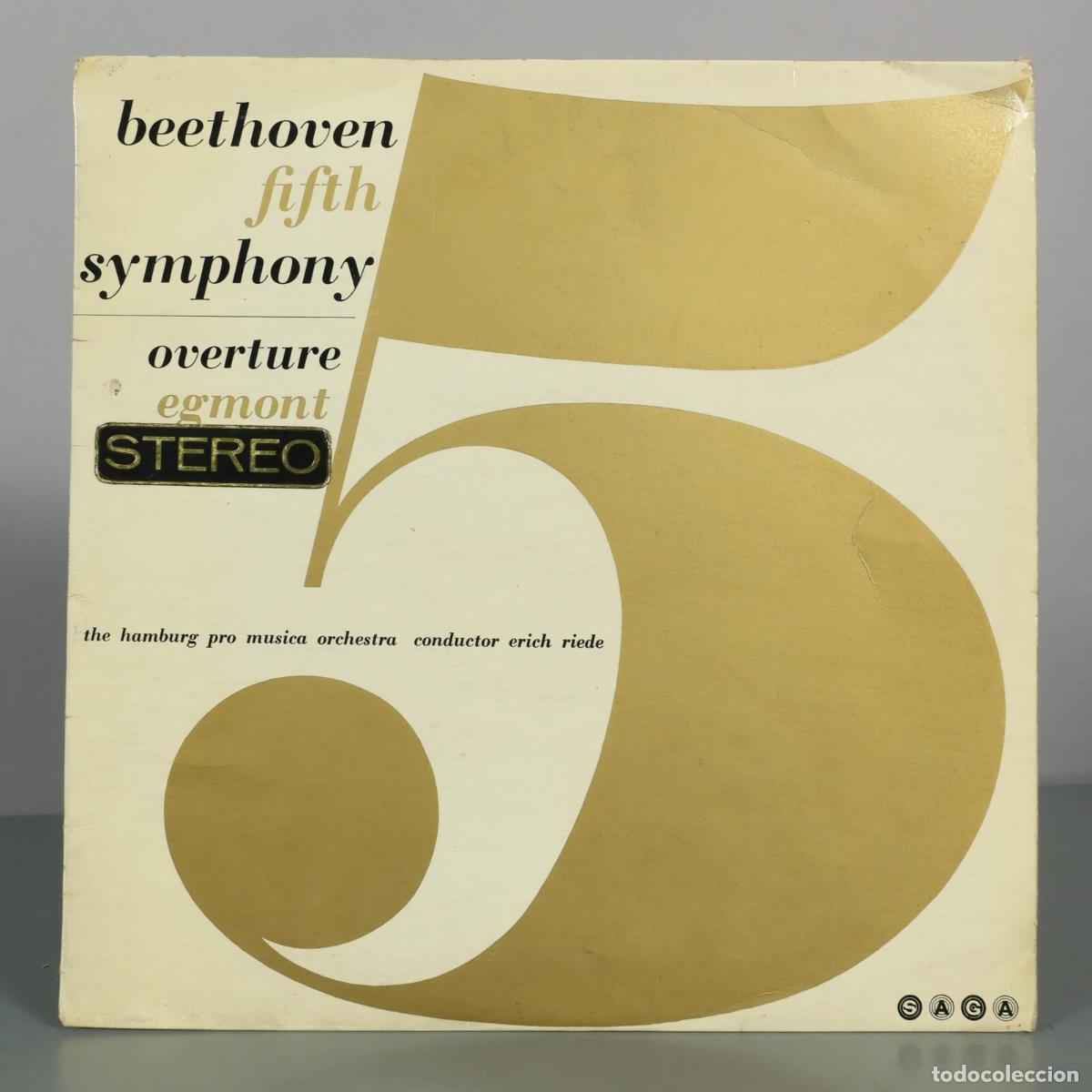 Discos de vinilo: LP. Beethoven - Fifth Symphony - Egmont Overture - The Hamburg Pro Musica Orchestra, Erich Riede