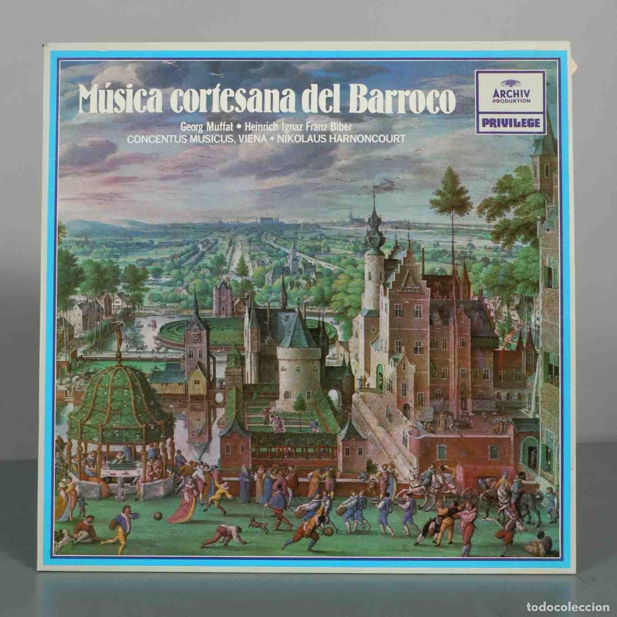 Discos de vinilo: LP. M&uacute;sica cortesana del Barroco - Georg Muffat, Heinrich Ignaz Franz Biber, Concentus Musicus Wien
