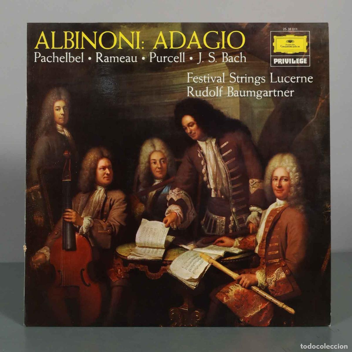 Discos de vinilo: LP. Albinoni: Adagio - Tommaso Albinoni, Johann Pachelbel, Jean-Philippe Rameau, Henry Purcell, J.