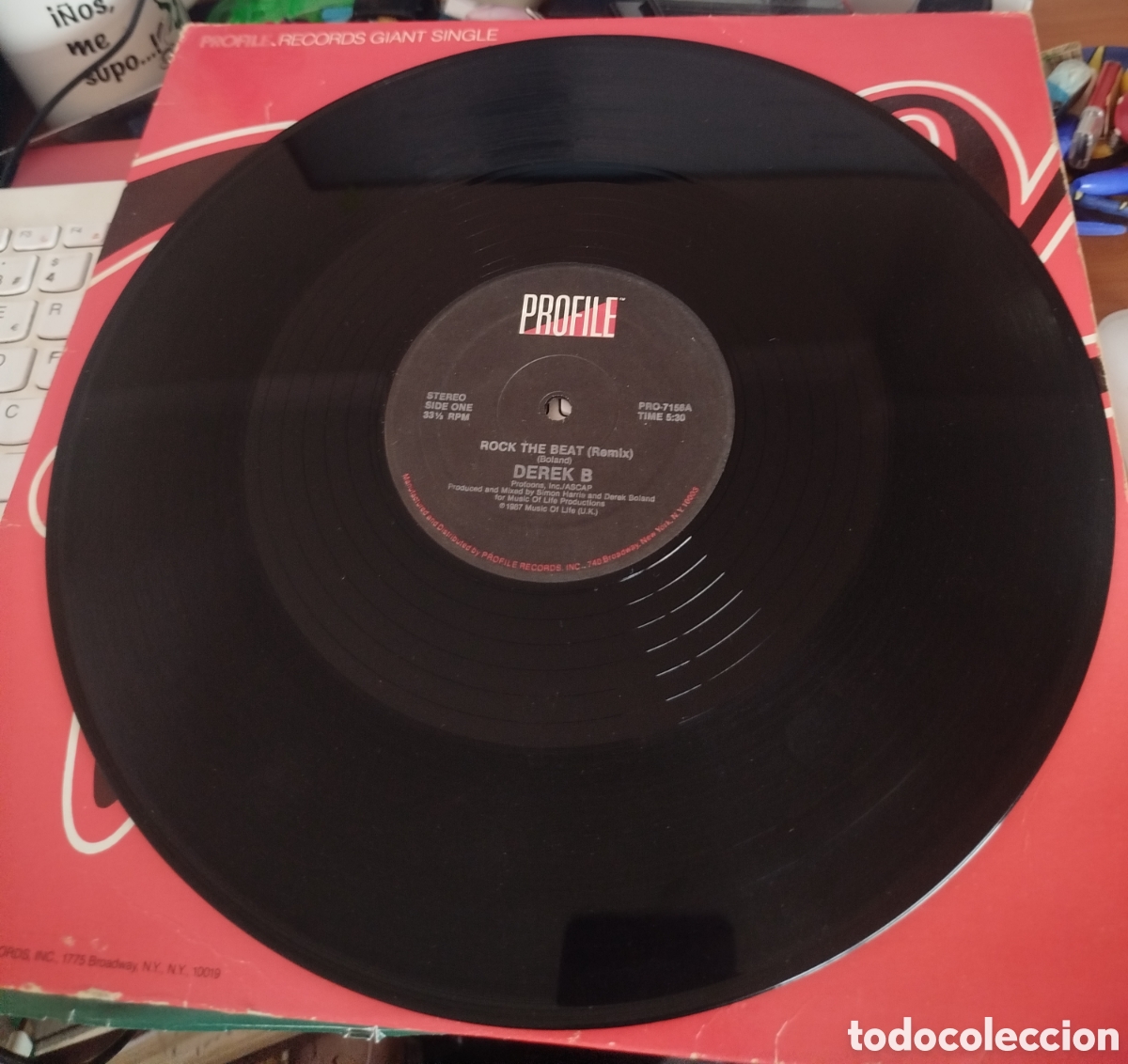 Discos de vinilo: Derek B - Rock the beat - Foto 3