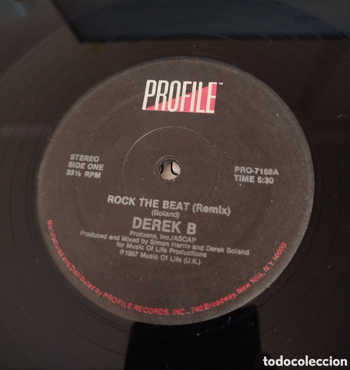 Discos de vinilo: Derek B - Rock the beat