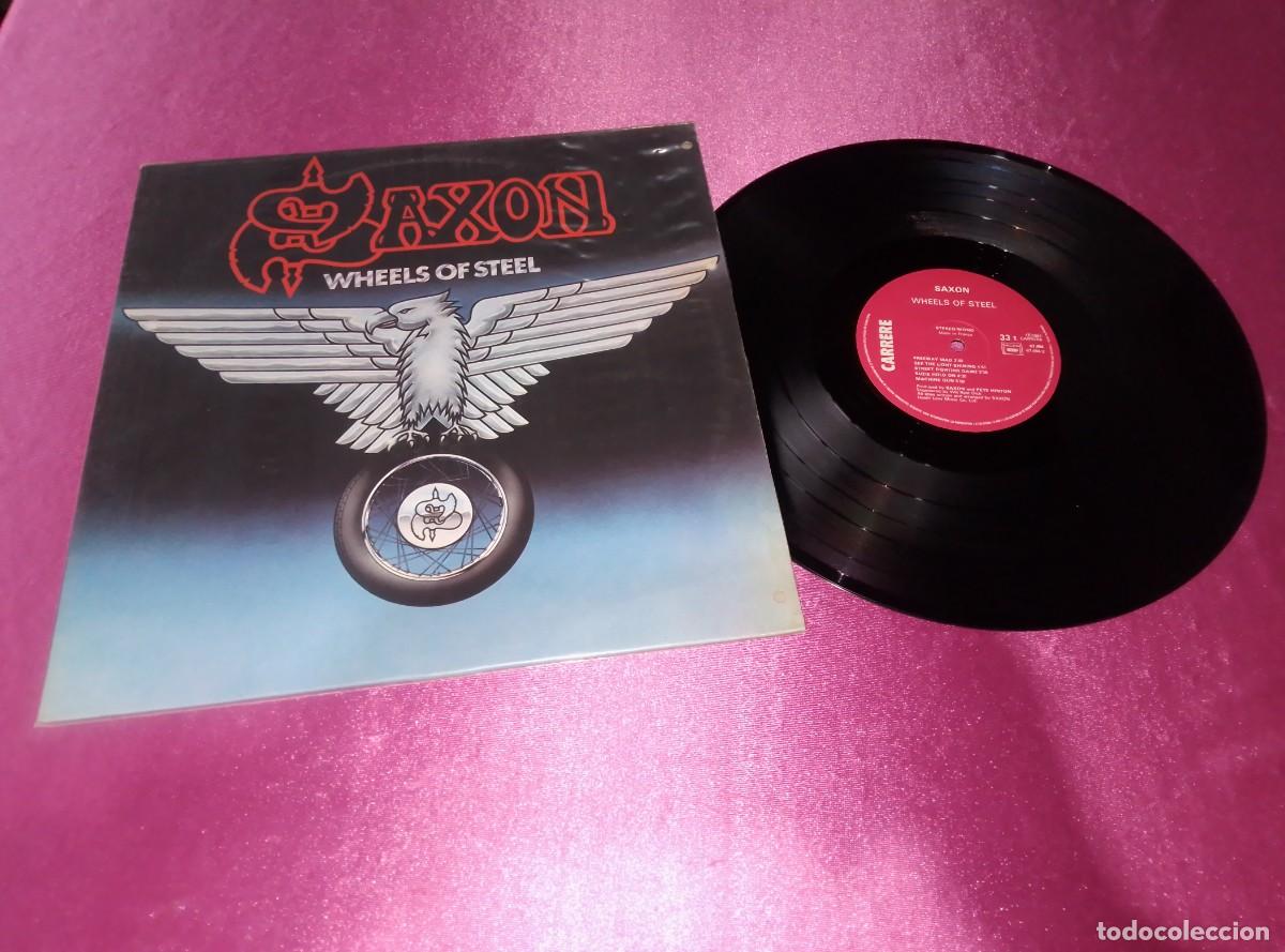 Disques de vinyle: SAXON WHEELS OF STEEL 1981 LP L32 4 1