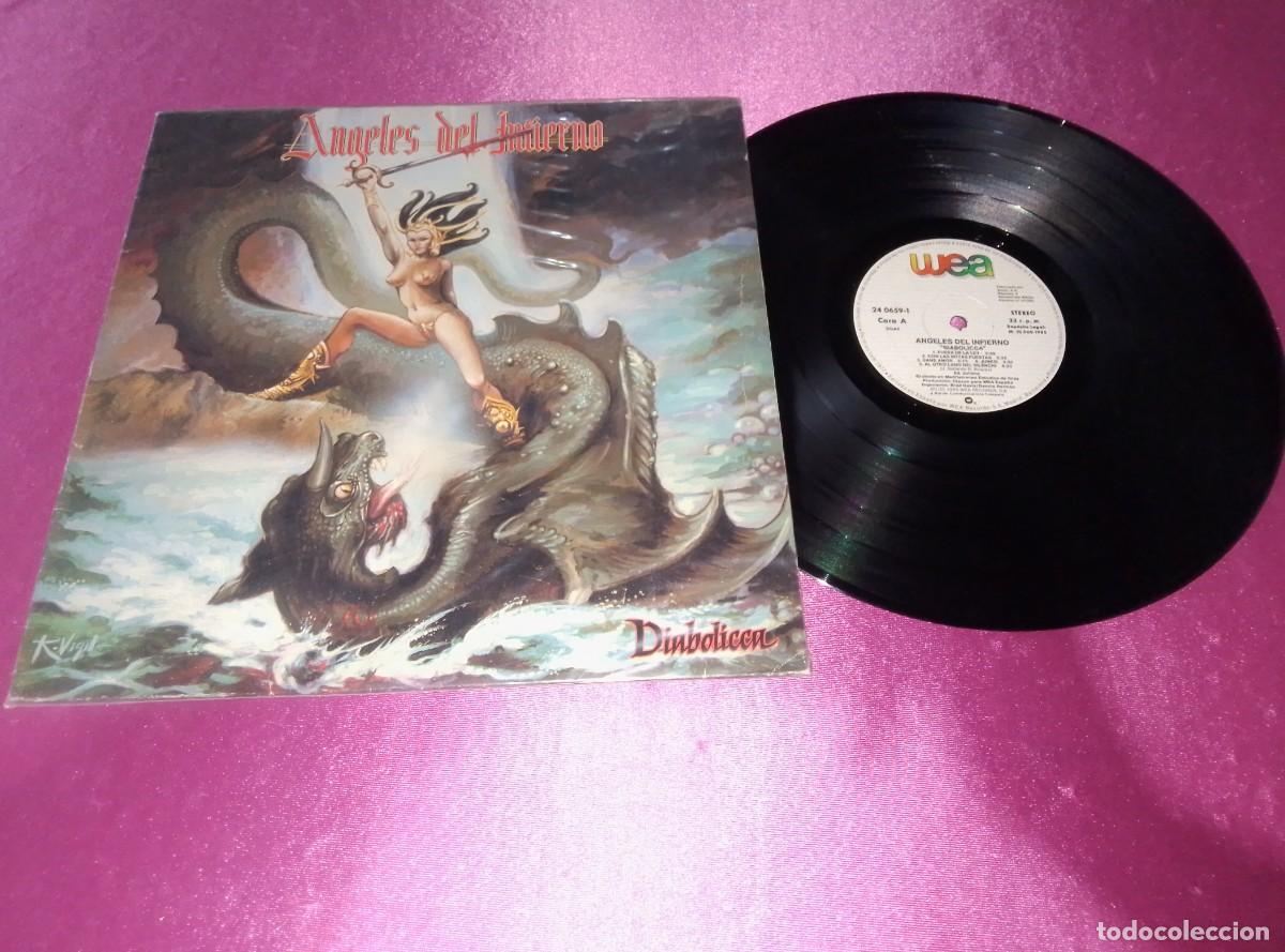 Discos de vinilo: &Aacute;NGELES DEL INFIERNO DIAB&Oacute;LICA FUERA DE LA LEY 1985 LP L32 4 1