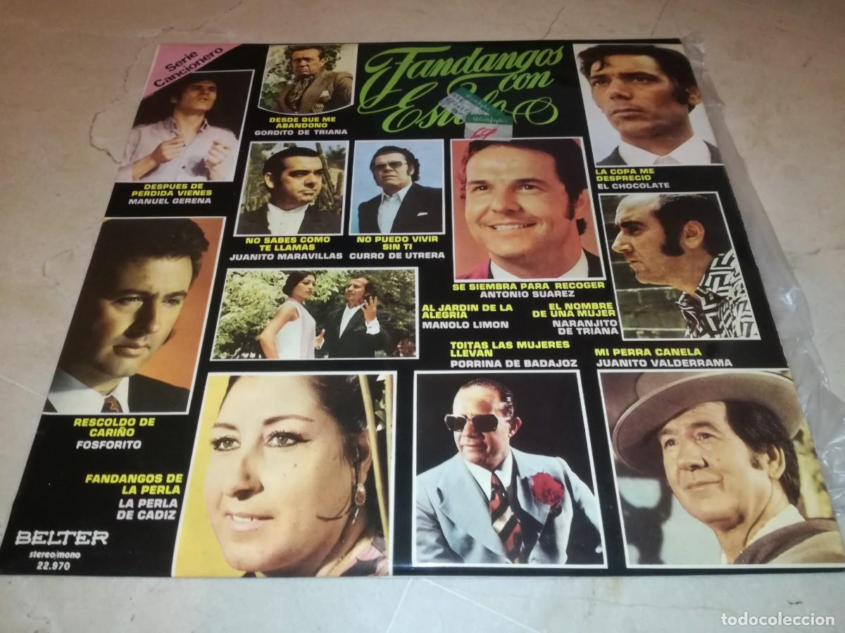 Discos de vinilo: FANDANGOS CON ESTILO-ORIGINAL 1974-MANUEL GERENA, EL CHOCOLATE, FOSFORITO, NARANJITO DE TRIANA