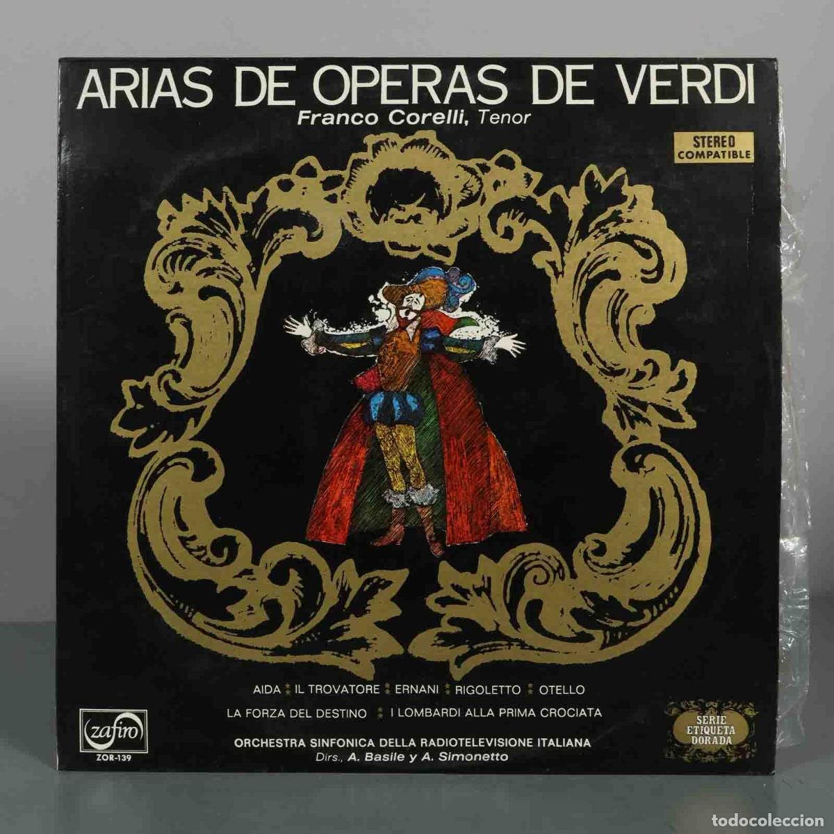 Discos de vinilo: LP. Arias De Operas De Verdi - Franco Corelli, Orchestra Sinfonica Della Radiotelevisione Italiana,