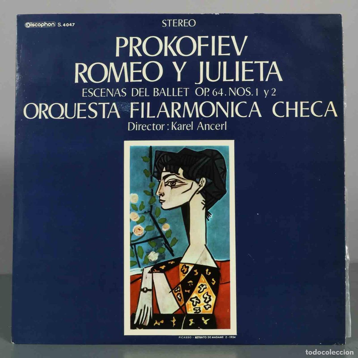 Discos de vinilo: LP. Prokofiev - Romeo y Julieta - Orquesta Filarm&oacute;nica Checa - Karel Ančerl