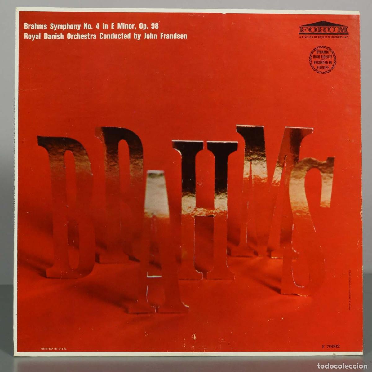 Discos de vinilo: LP. Brahms Symphony No. 4 In E Minor, Op. 98 - Royal Danish Orchestra, John Frandsen
