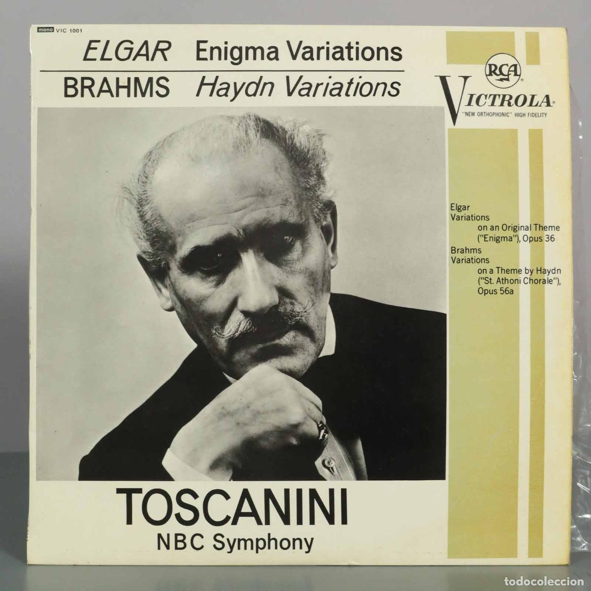 Discos de vinilo: LP. Enigma Variations - Haydn Variations - Edward Elgar, Johannes Brahms, Arturo Toscanini, NBC Sym