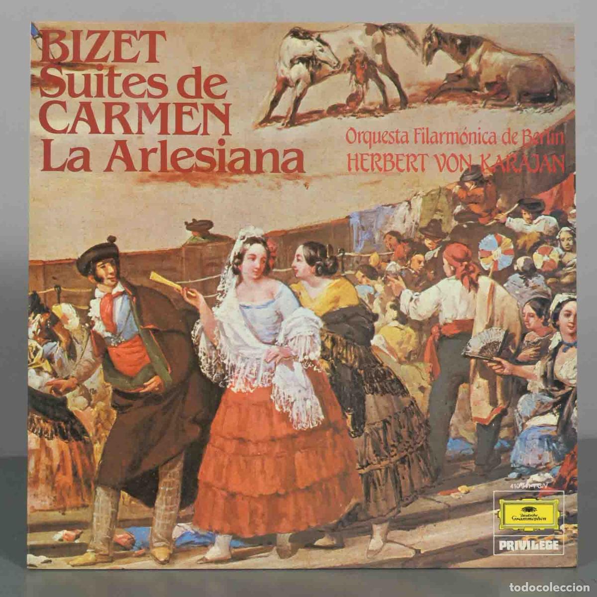 Discos de vinilo: LP. Suites de Carmen, La Arlesiana - Georges Bizet - Orquesta Filarm&oacute;nica de Berl&iacute;n, KARAJAN