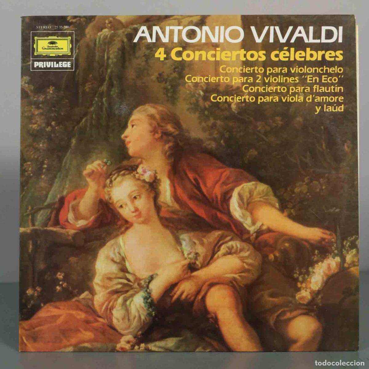 Discos de vinilo: LP. Antonio Vivaldi - 4 Conciertos c&eacute;lebres - Pierre Fournier, Rudolf Baumgartner, Narciso Yepes
