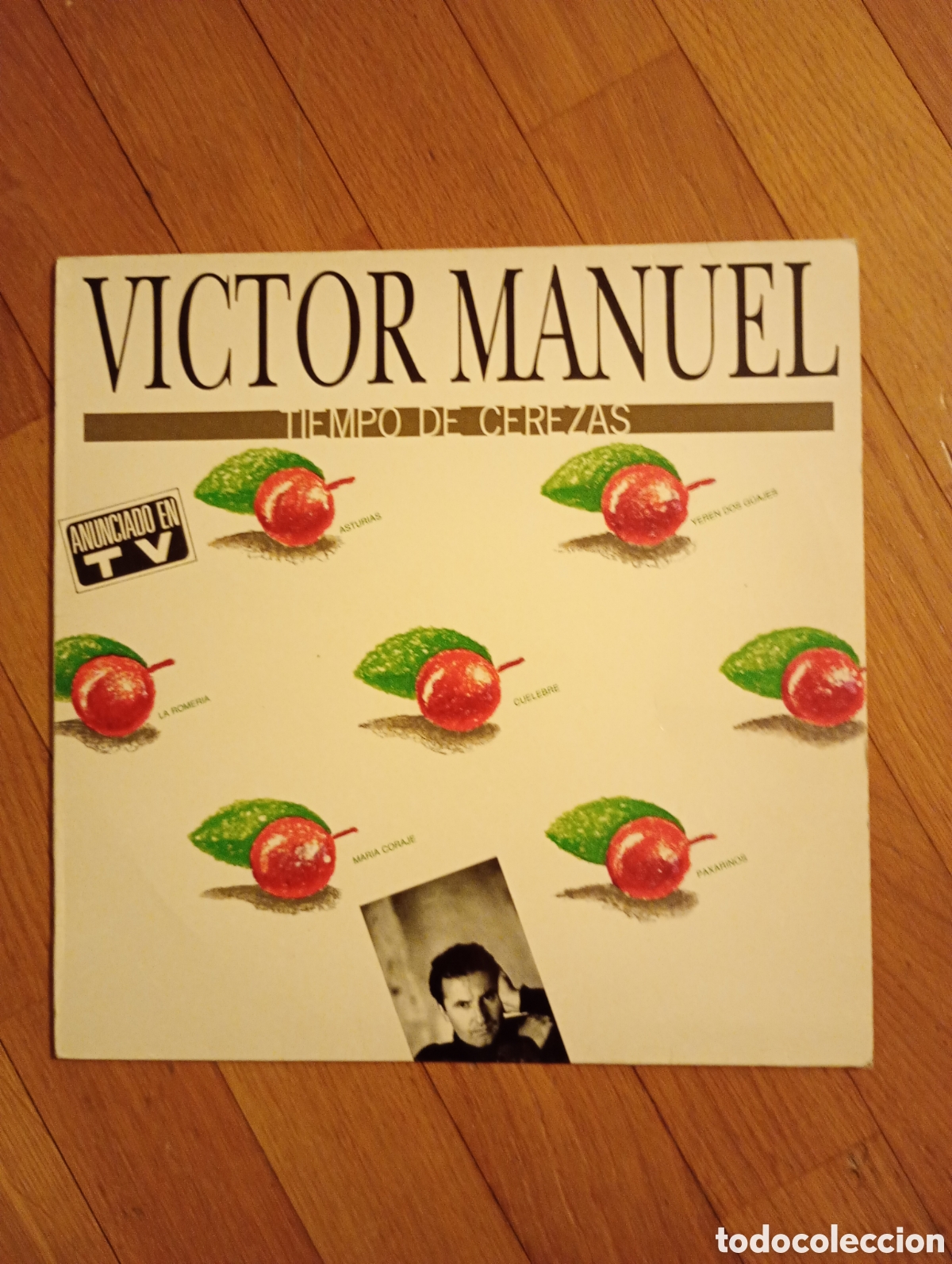 Discos de vinilo: V&iacute;ctor Manuel - Tiempo de cerezas LP 1989 Ariola.