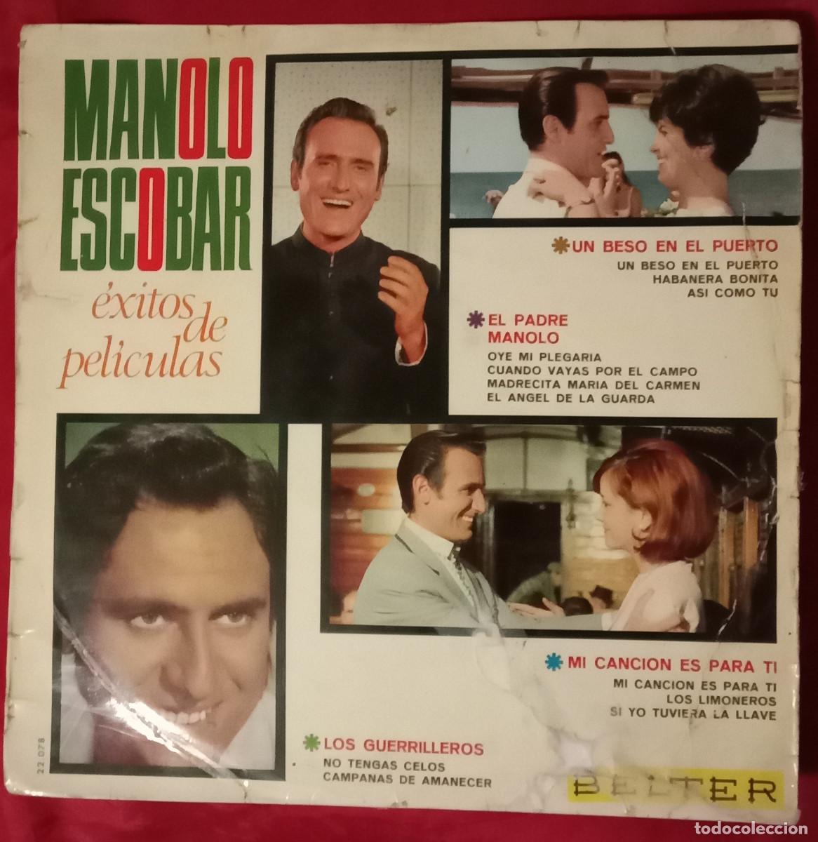 Discos de vinilo: Manolo Escobar - &Eacute;xitos de Pel&iacute;culas - Edit. Discos BELTER. S.A. 1967