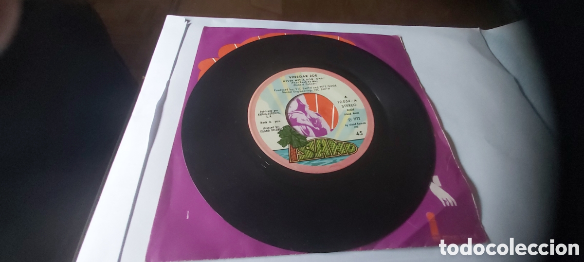 Discos de vinilo: SINGLE NEVER MET A DOG. VINEGAR JOE - Foto 2