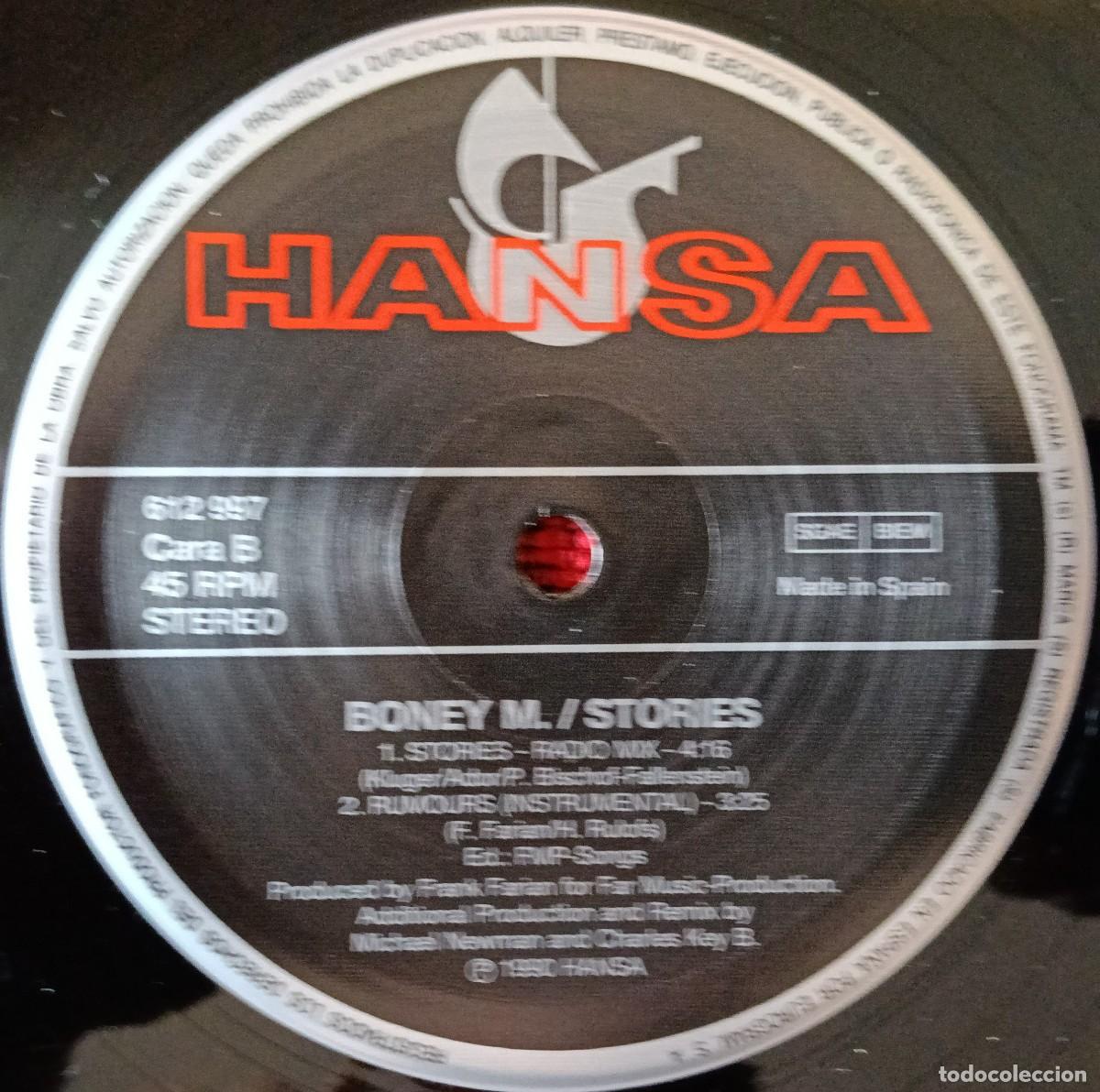 Discos de vinilo: BONEY M ** Stories ** MAXI SINGLE VINILO 1990 - Foto 4
