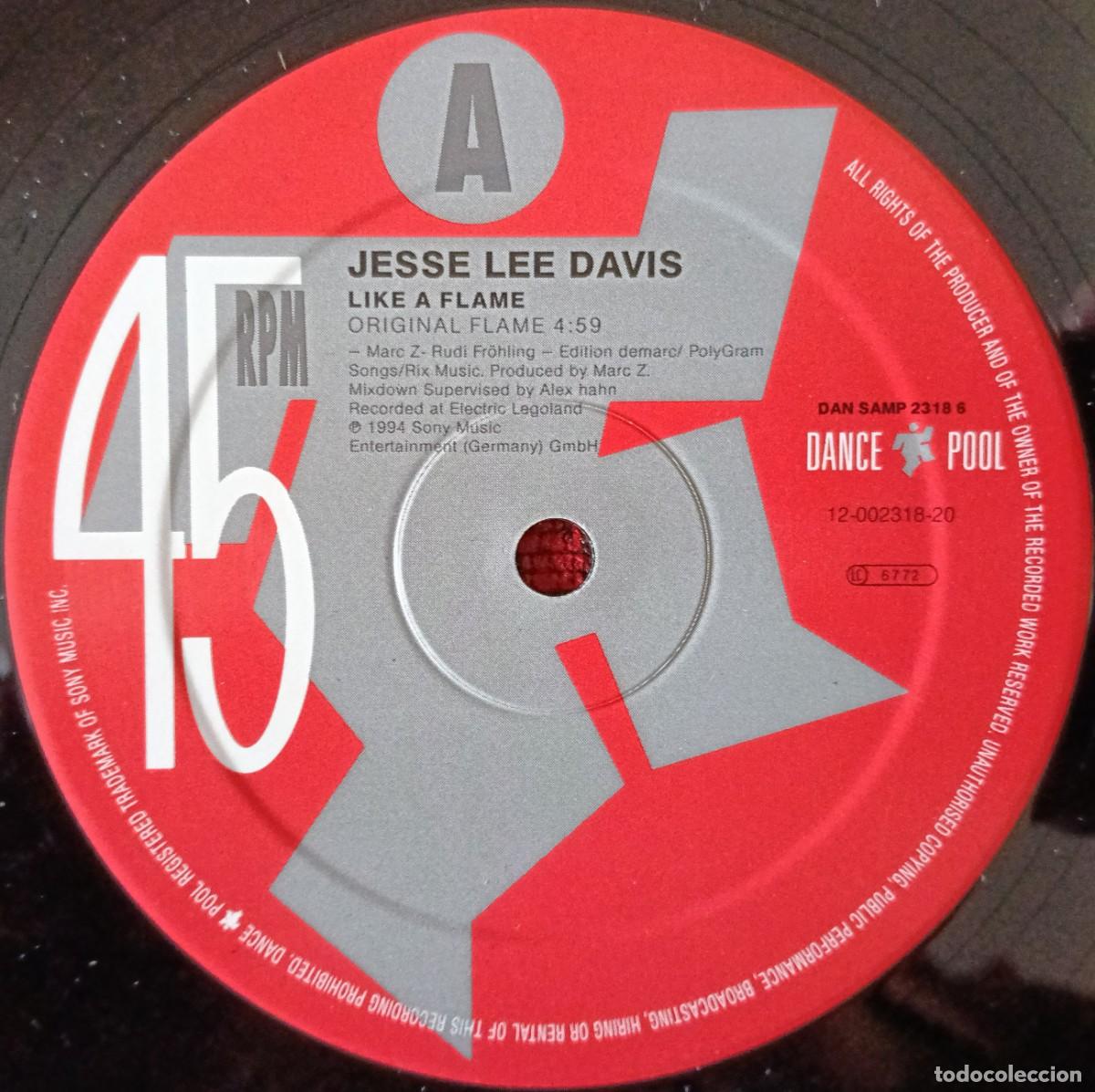 Discos de vinilo: JESSE LEE DAVIS ** Like A Flame ** MAXI SINGLE VINILO ALEMANIA 1994