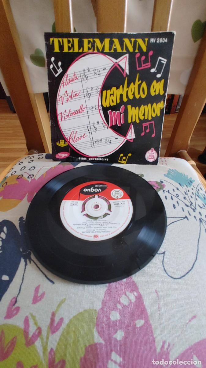 Discos de vinilo: GEORG PHILIP TELEMANN-CUARTETO EN MI MENOR-EP ADAGIO +3
