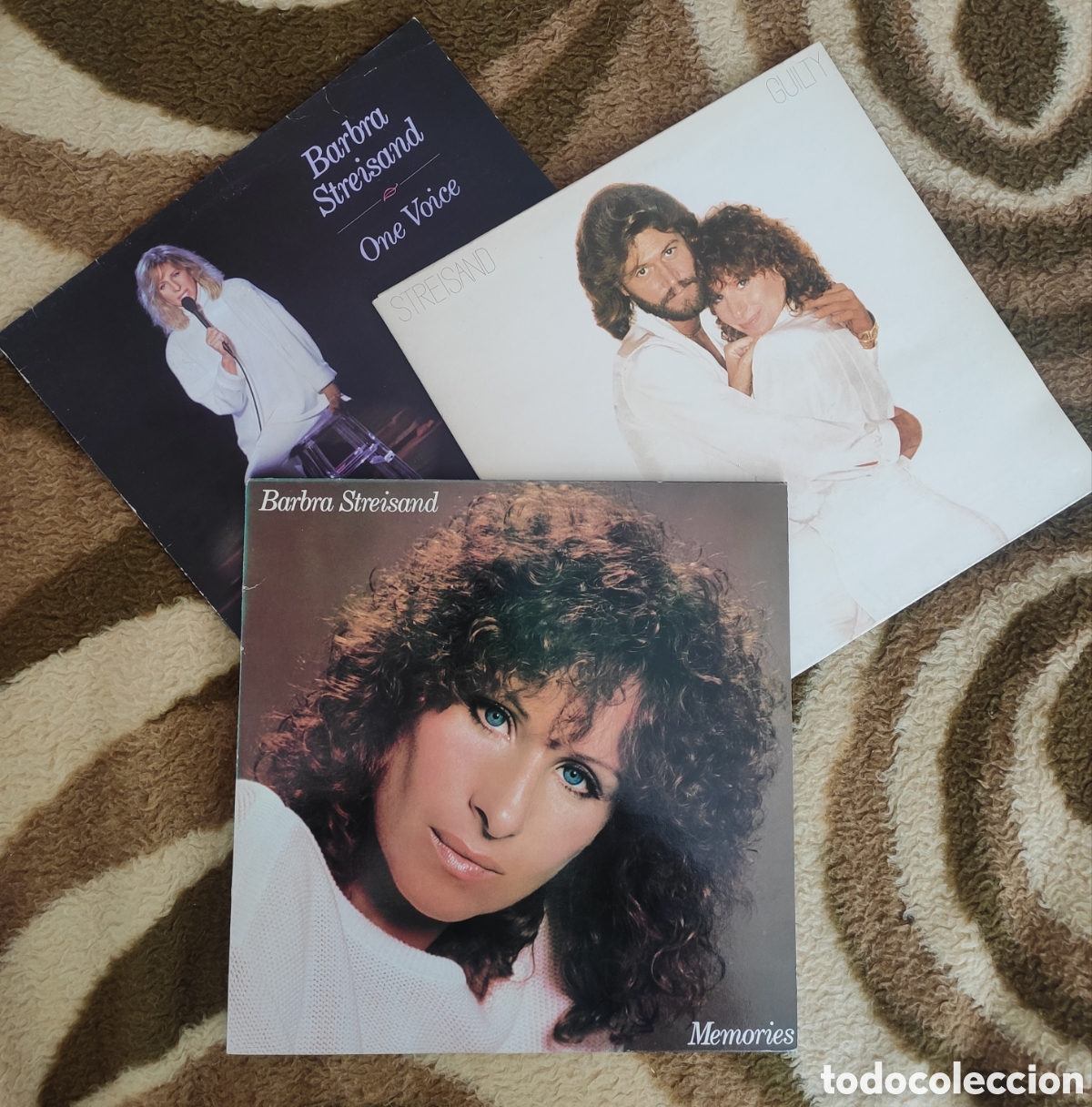 Discos de vinilo: Lote 3 LPs B&aacute;rbara Streisand: Guilty + One Voice (Directo)+ Memories (Recopilatorio 80s)