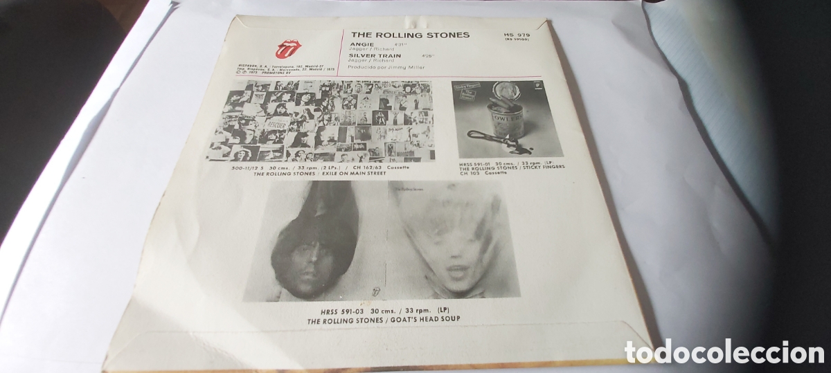 Discos de vinilo: SINGLE ROLLING STONES // ANGIE - SILVER TRAIN - Foto 2