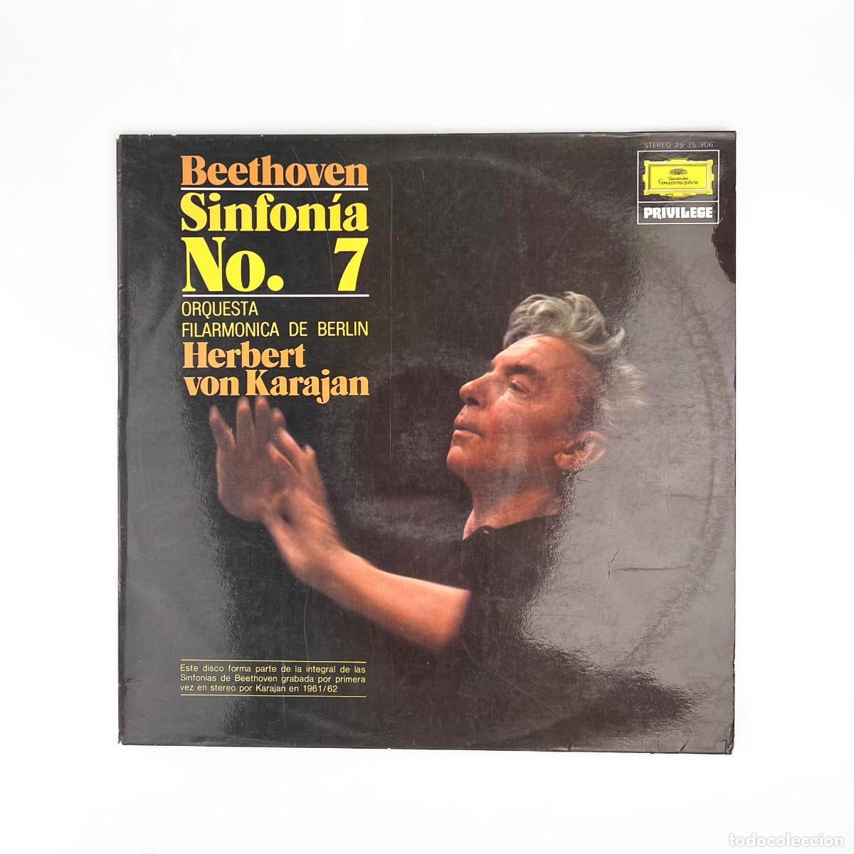 Discos de vinilo: LP. Ludwig van Beethoven, Berliner Philharmoniker, Herbert von Karajan. Sinfonia No. 7