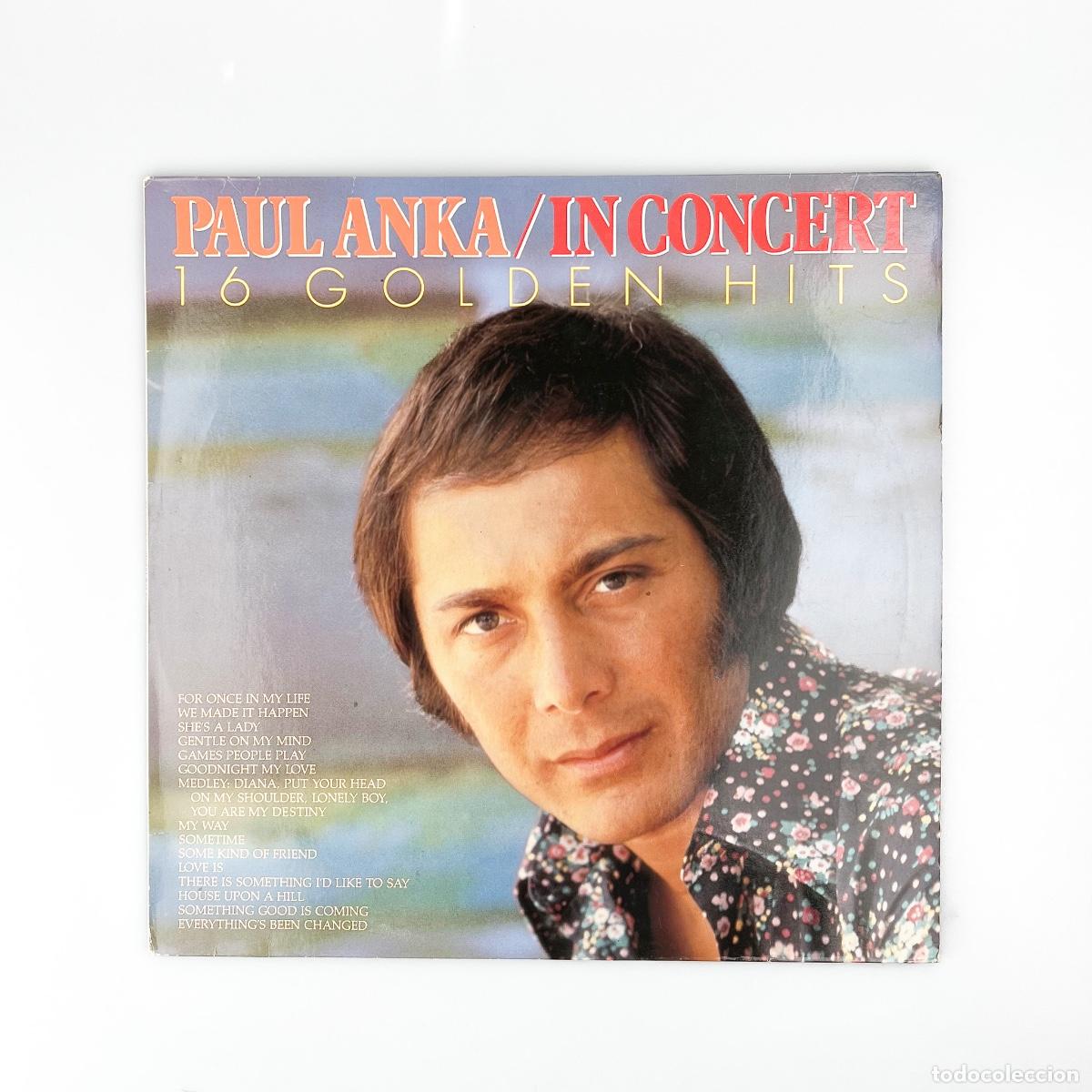 Discos de vinilo: LP. Paul Anka. In Concert 16 Golden Hits
