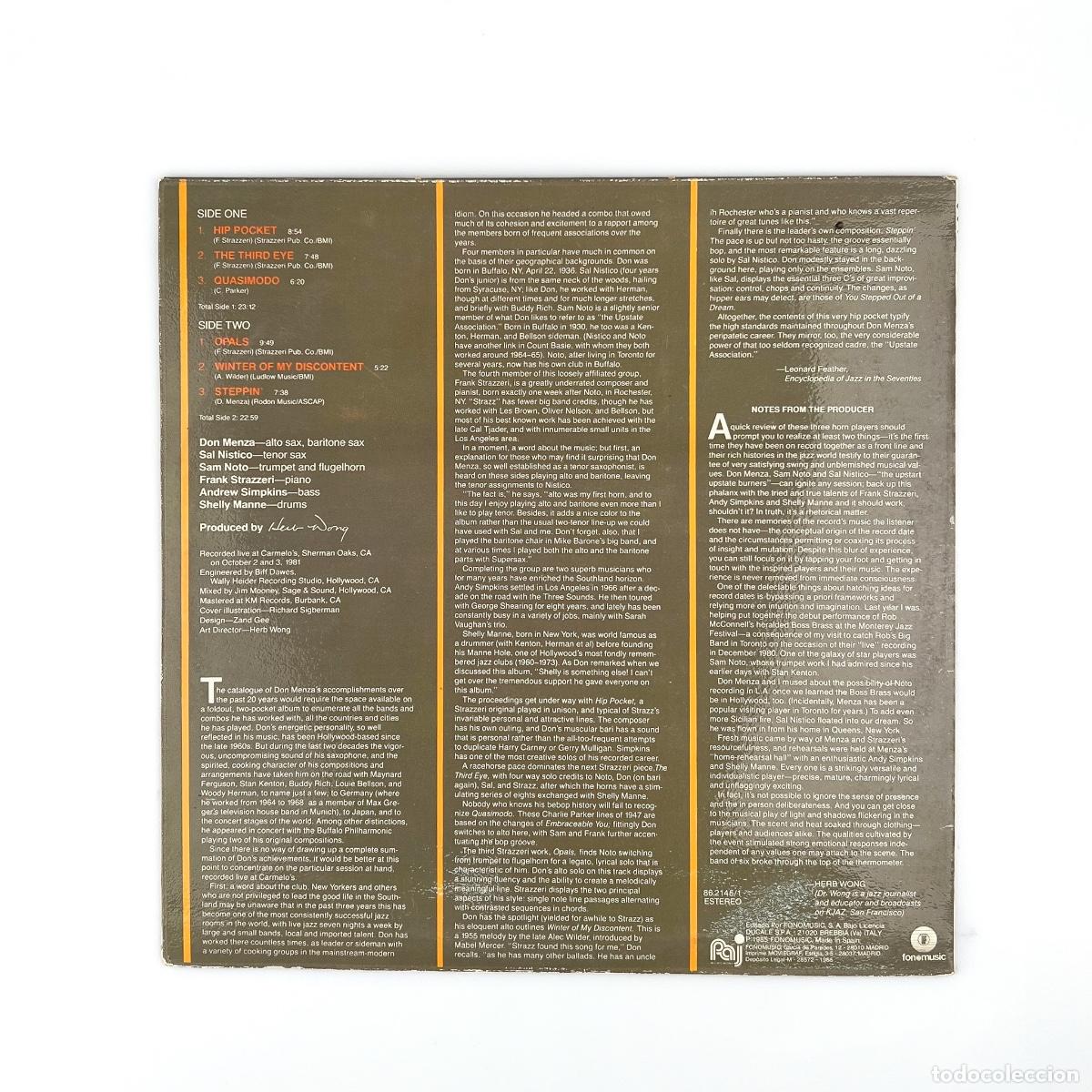 Discos de vinilo: LP. Don Menza. Hip Pocket - Foto 2