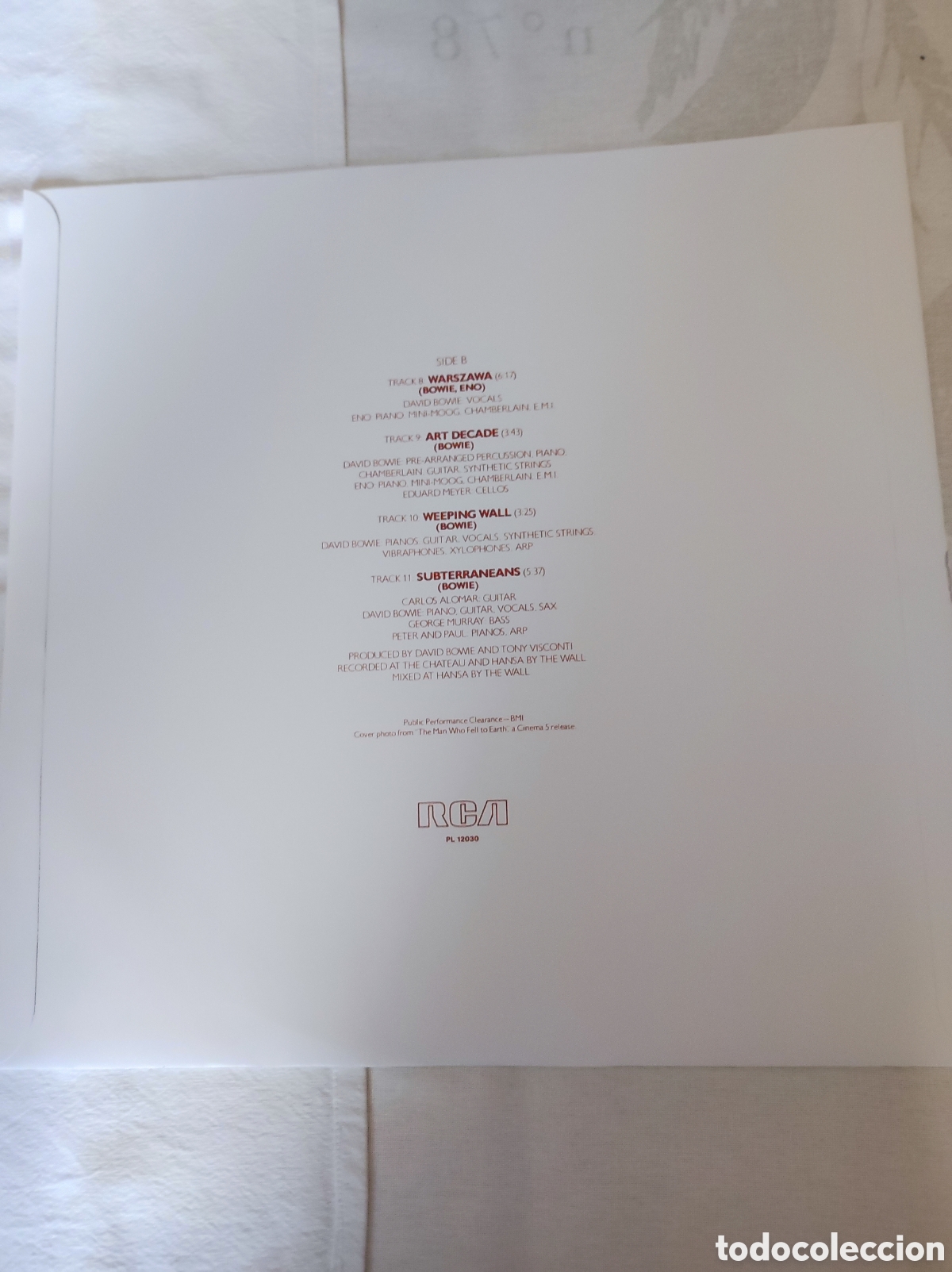 Discos de vinilo: DAVID BOWIE - LOW (1984) - Foto 3