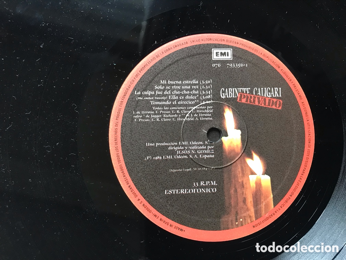 Discos de vinilo: Privado. Gabinete Caligari - Foto 5