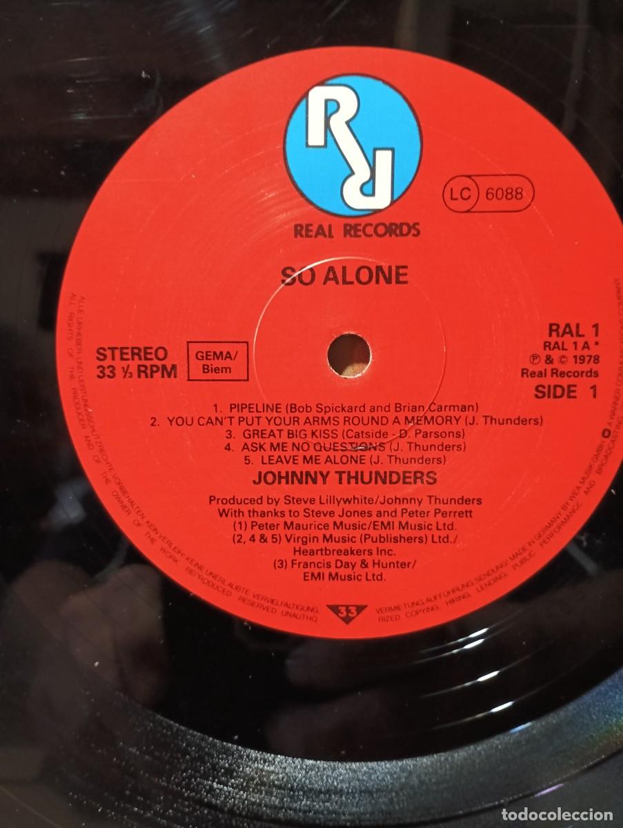 Discos de vinilo: JOHNNY THUNDERS-So Alone. - Foto 5