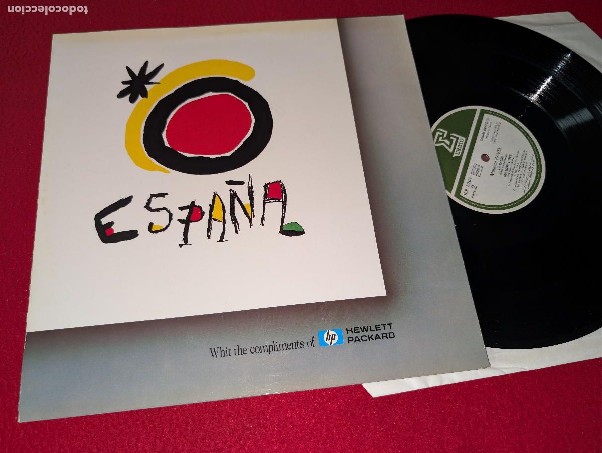 Discos de vinilo: ORQ. SUISSE ROMANDE dir Jordan RAVEL LP 1986 Hewlett Packard PROMO MIRO COVER ART france