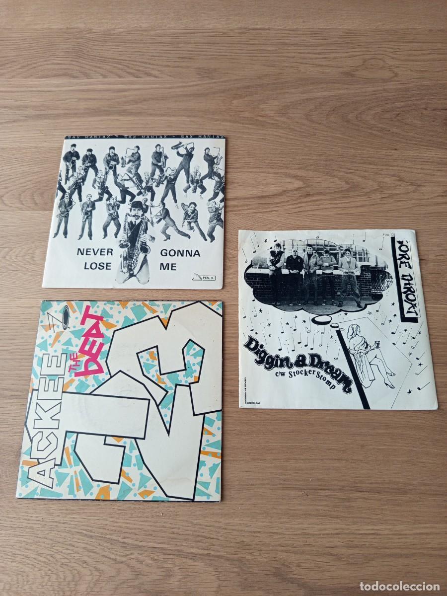 Discos de vinilo: LOTE 3 SINGLES UK. THE BEAT/SAX MANIAX/SORE THROAT.