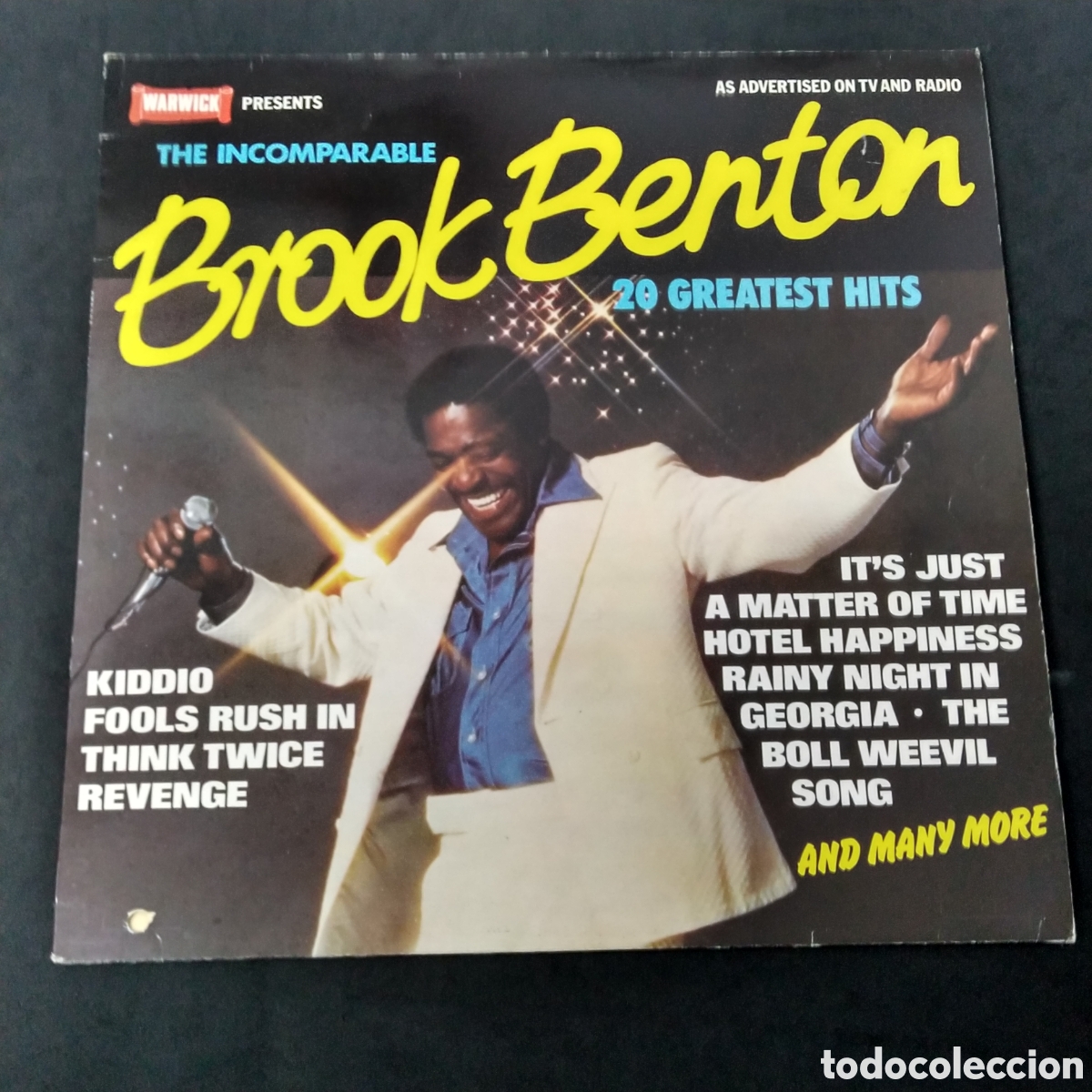 Discos de vinilo: BROOK BENTON - THE INCOMPARABLE - 20 GREATEST HITS - LP - 1977